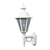 Pallas E27 Stor Vägglampa Ute Upp, Mattvit