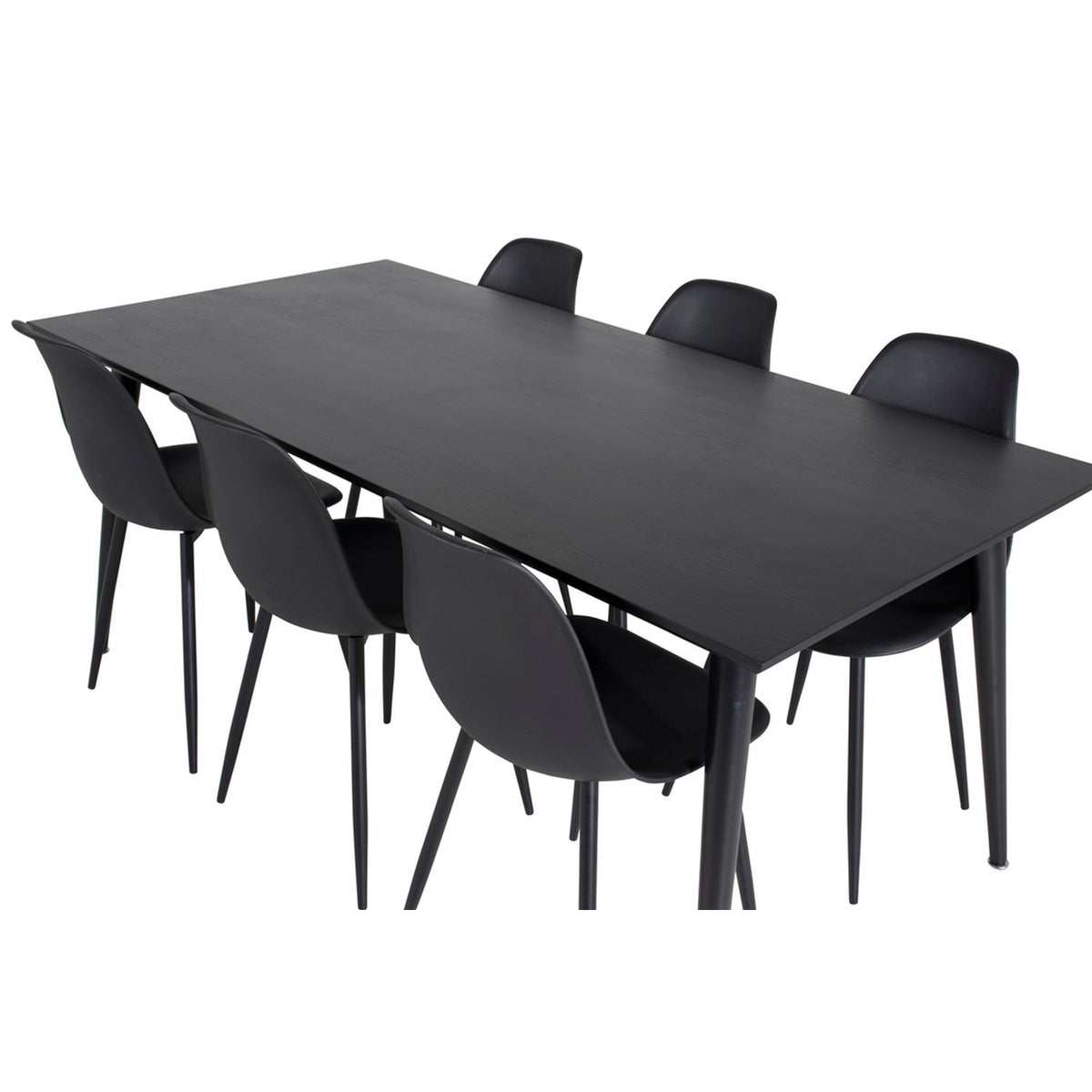 Dipp, Polar Rektangulär matgrupp Svart, Svart, 180 x 90