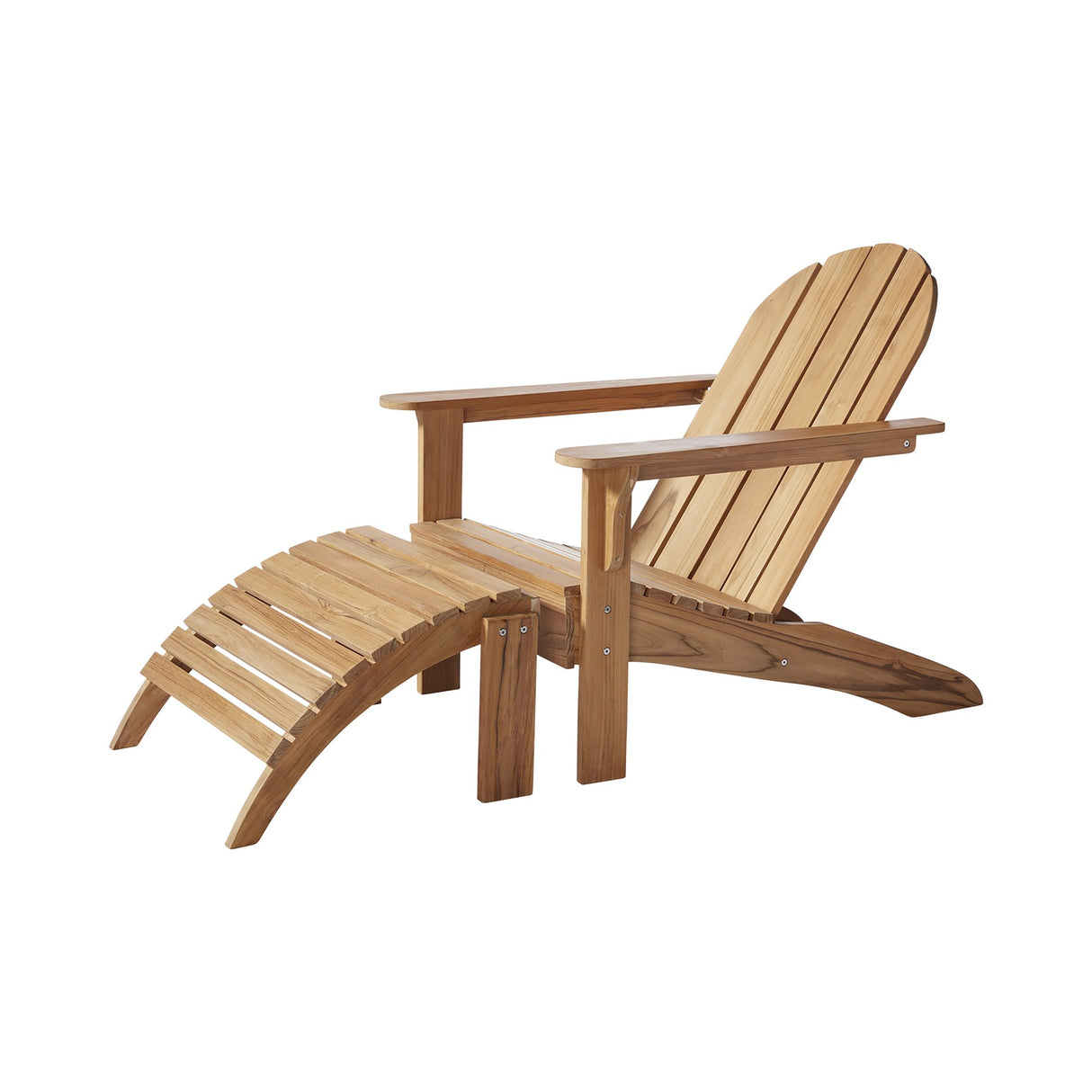 Adirondack Däckstol med Fotpall Teak