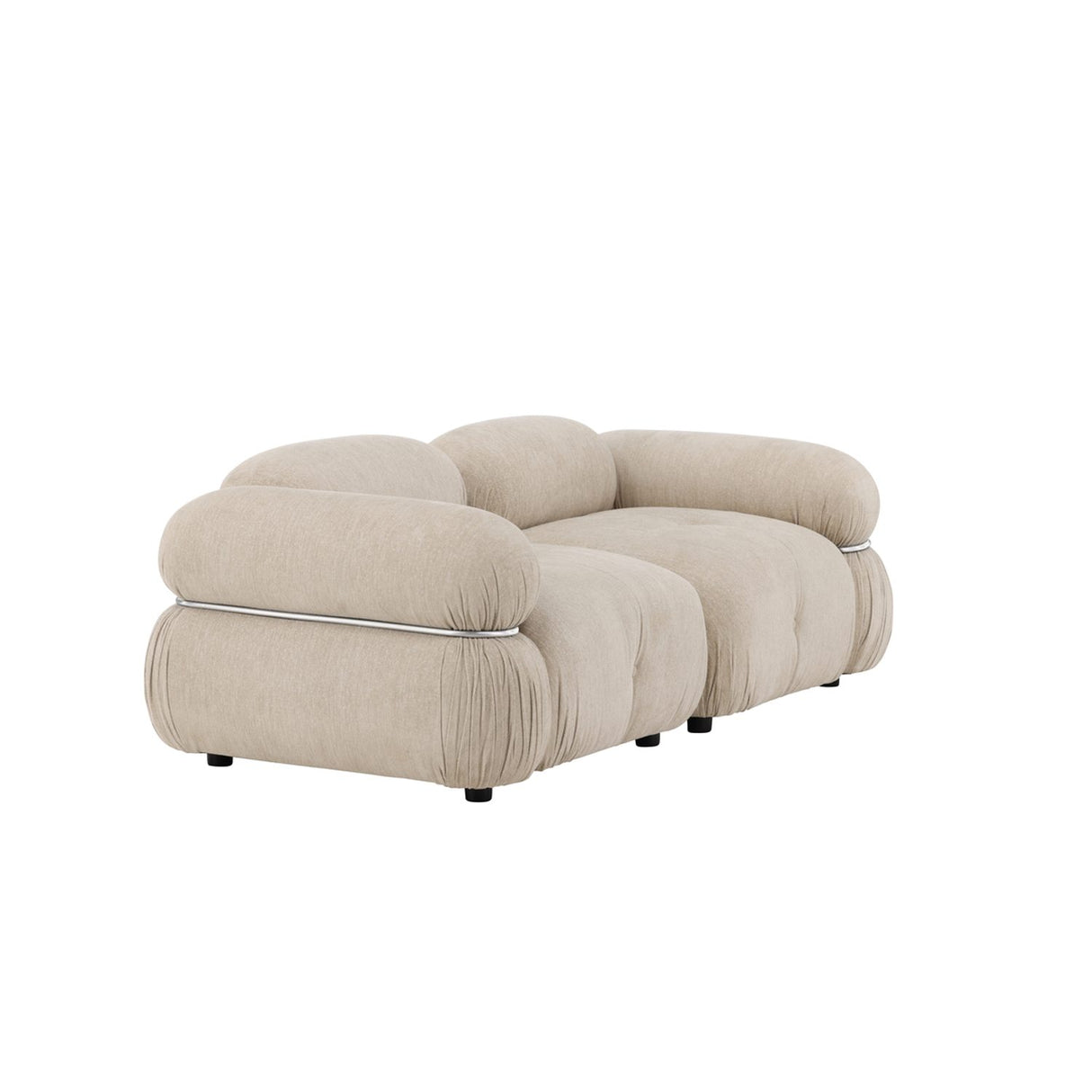 Mika 2-sitssoffa Beige, Silver