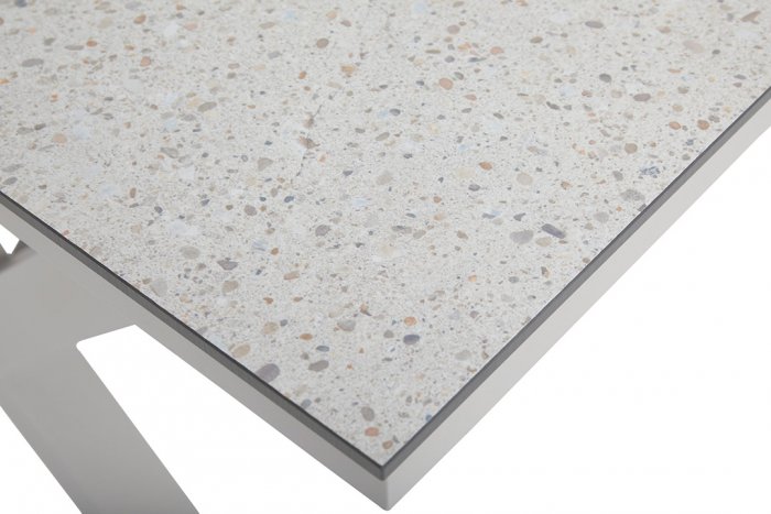 Hillmond Bord 100x166-226 cm Khaki/Beige Terrazzo