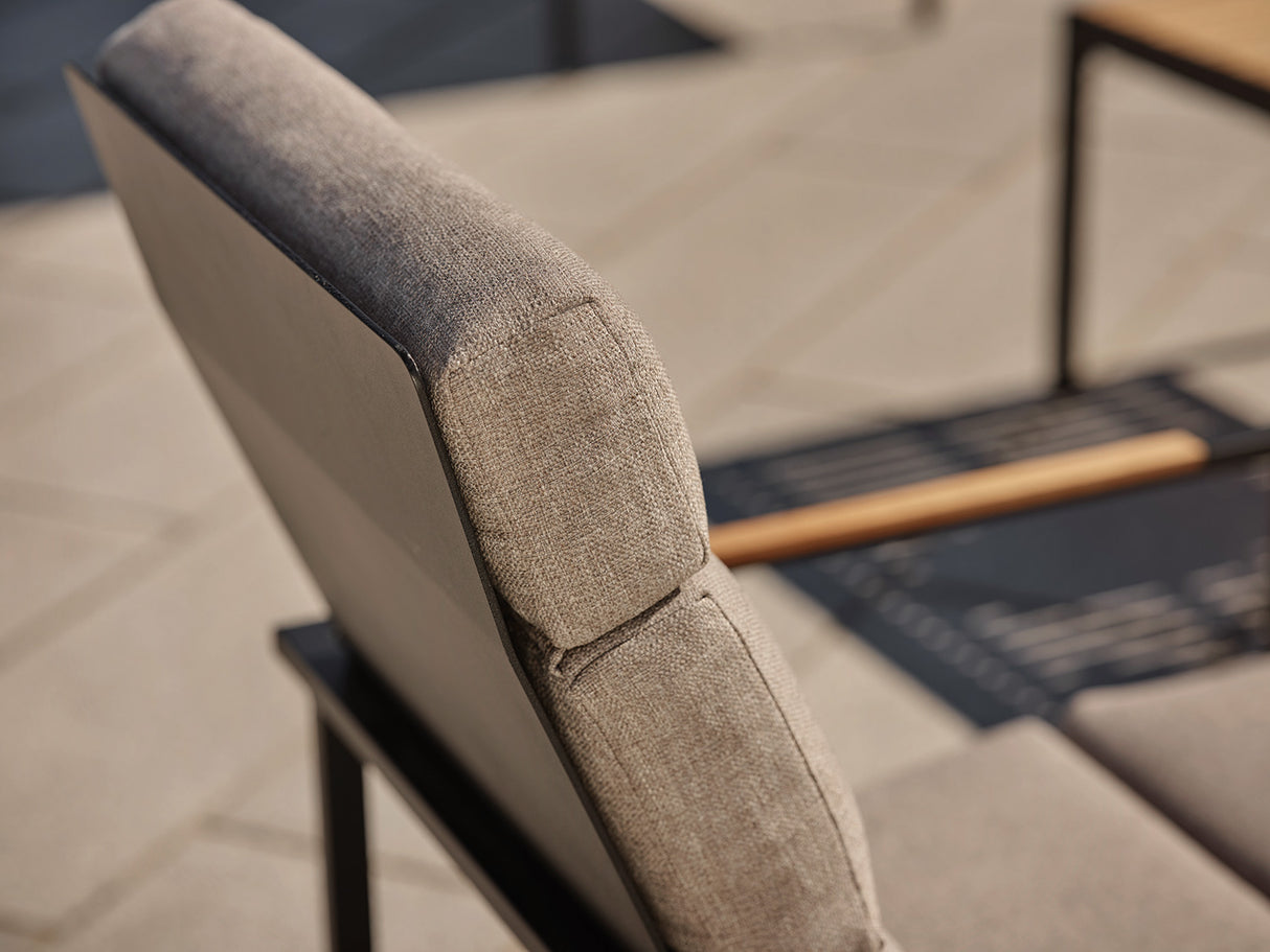 Indus 3-sits Soffa Svart/Teak