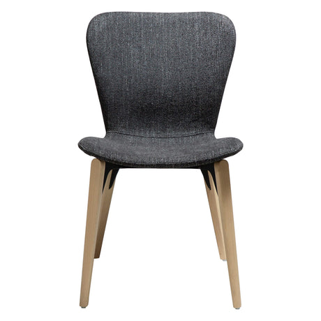 Paragon Stol Raven Black bouclé, Light Oak