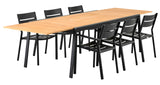 Naos Matgrupp 100x220-320 cm ink Delia Karmstolar Svart/Teak