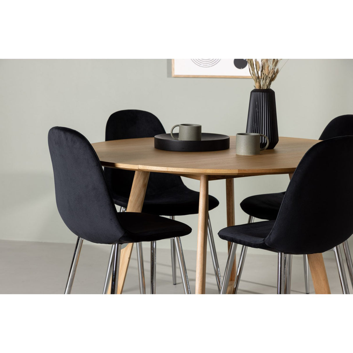 Yakidon, Polar Rund matgrupp Svart,Silver, Brun, ⌀120
