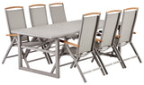 Vevi Matgrupp 230x95 cm Khaki ink 6st Andy Positionsstolar