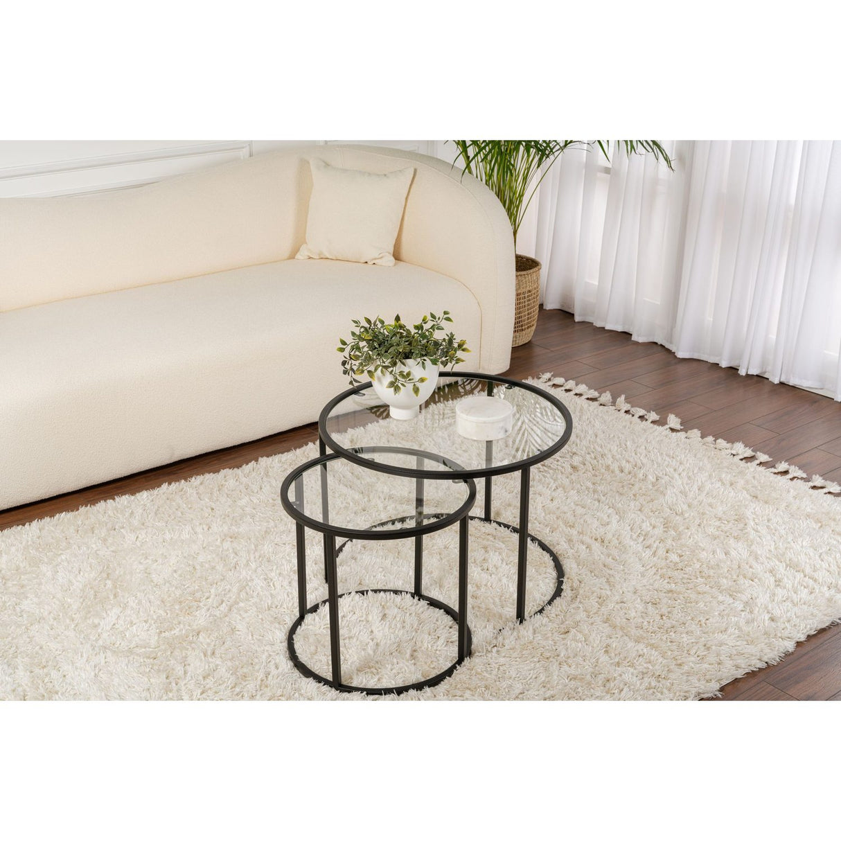 Senata Satsbord Svart transparent