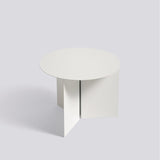 Slit runt Ø45 × H35,5 cm Sidobord White – pulverlackerat stål