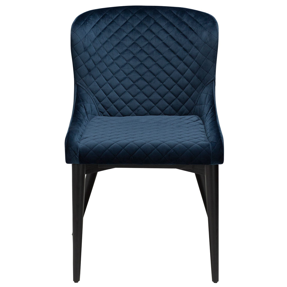 Vetro Stol Midnight Blue Velvet, Black Oak