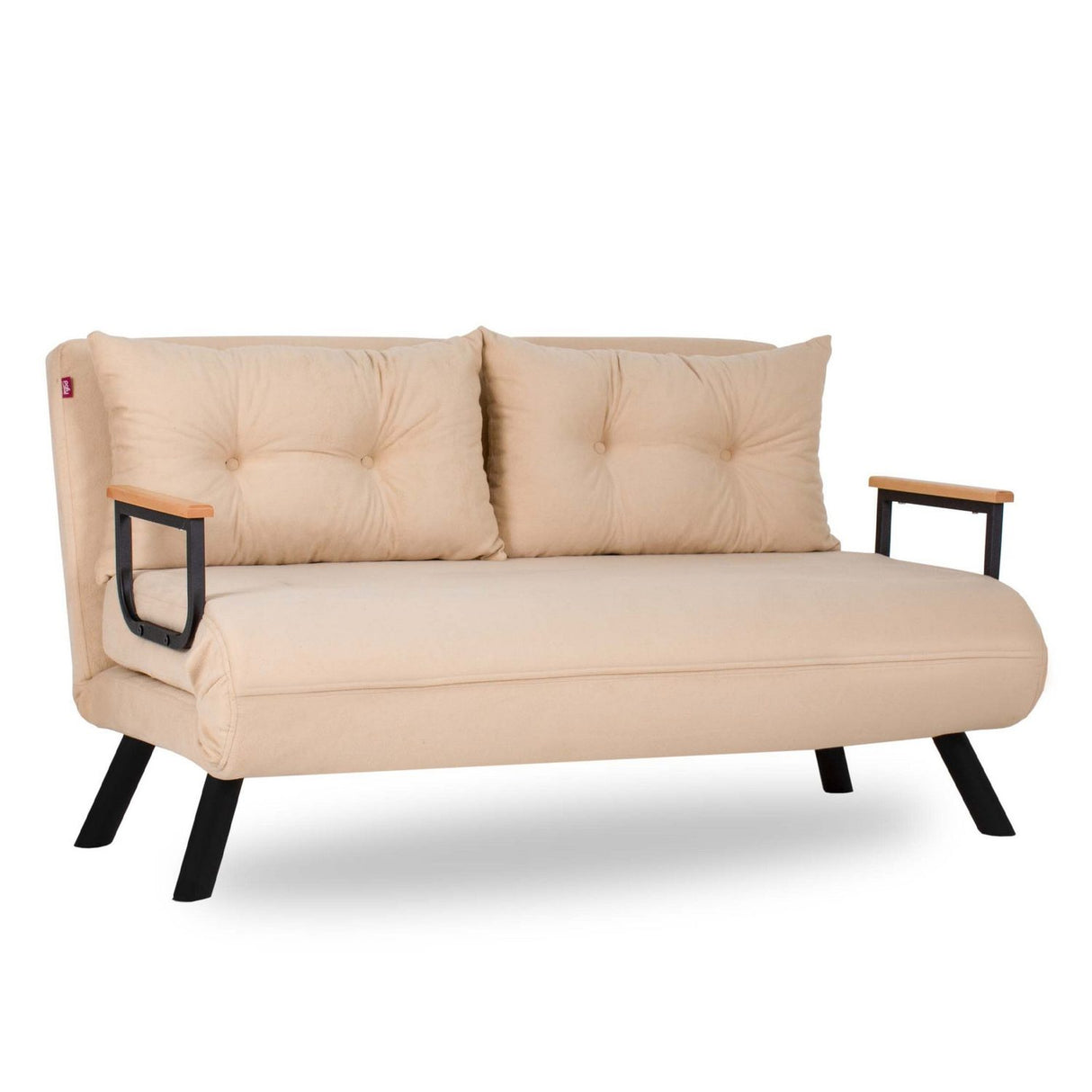 Apia 2-sits (25 x 134 x 121 cm) 2-sits bäddsoffa Creme