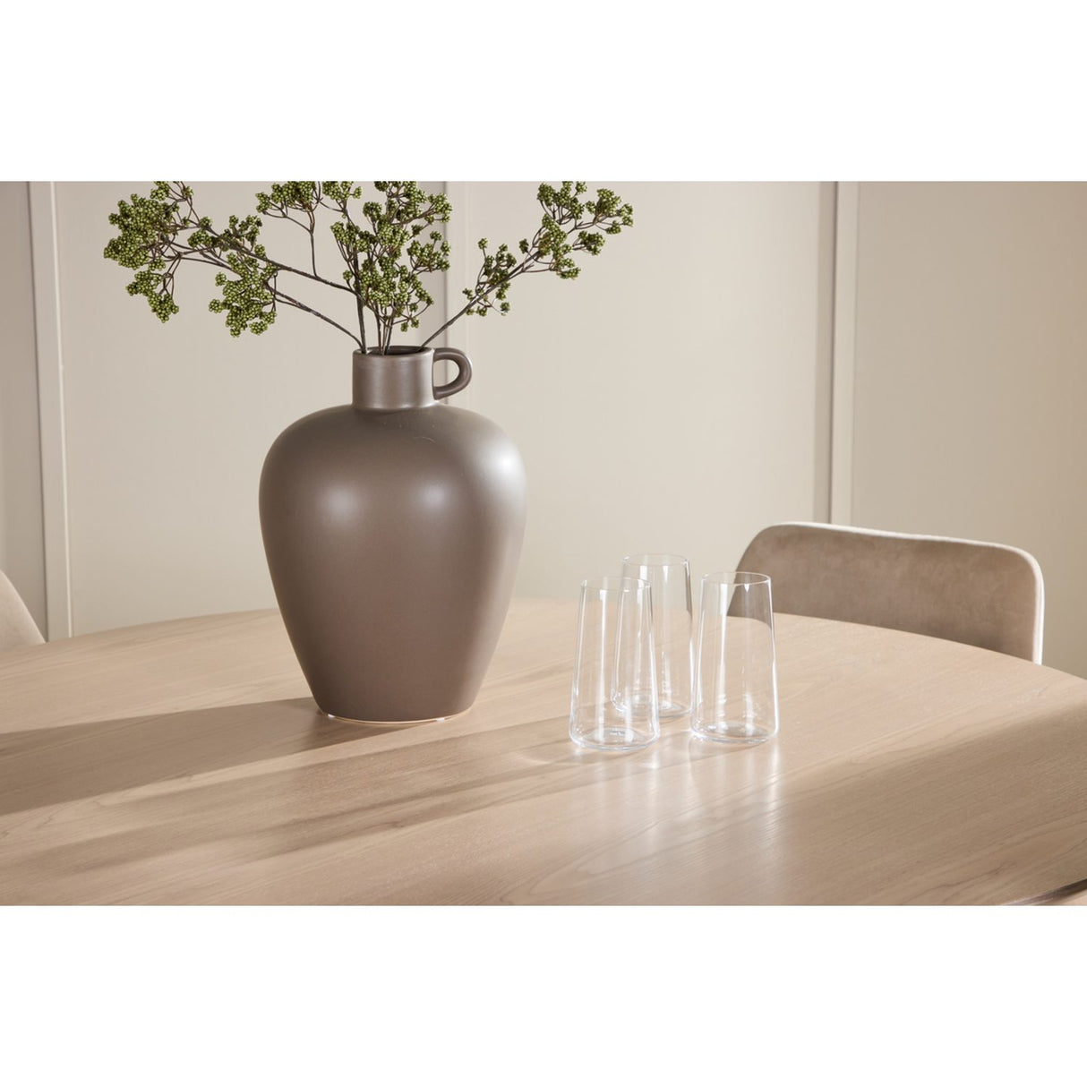 Flora, Night Runt matgrupp Beige, Svart, Vitlasyr, ⌀120