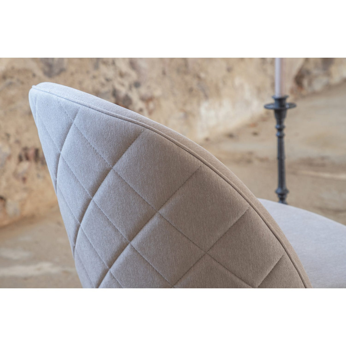 Sammet Matstol Beige