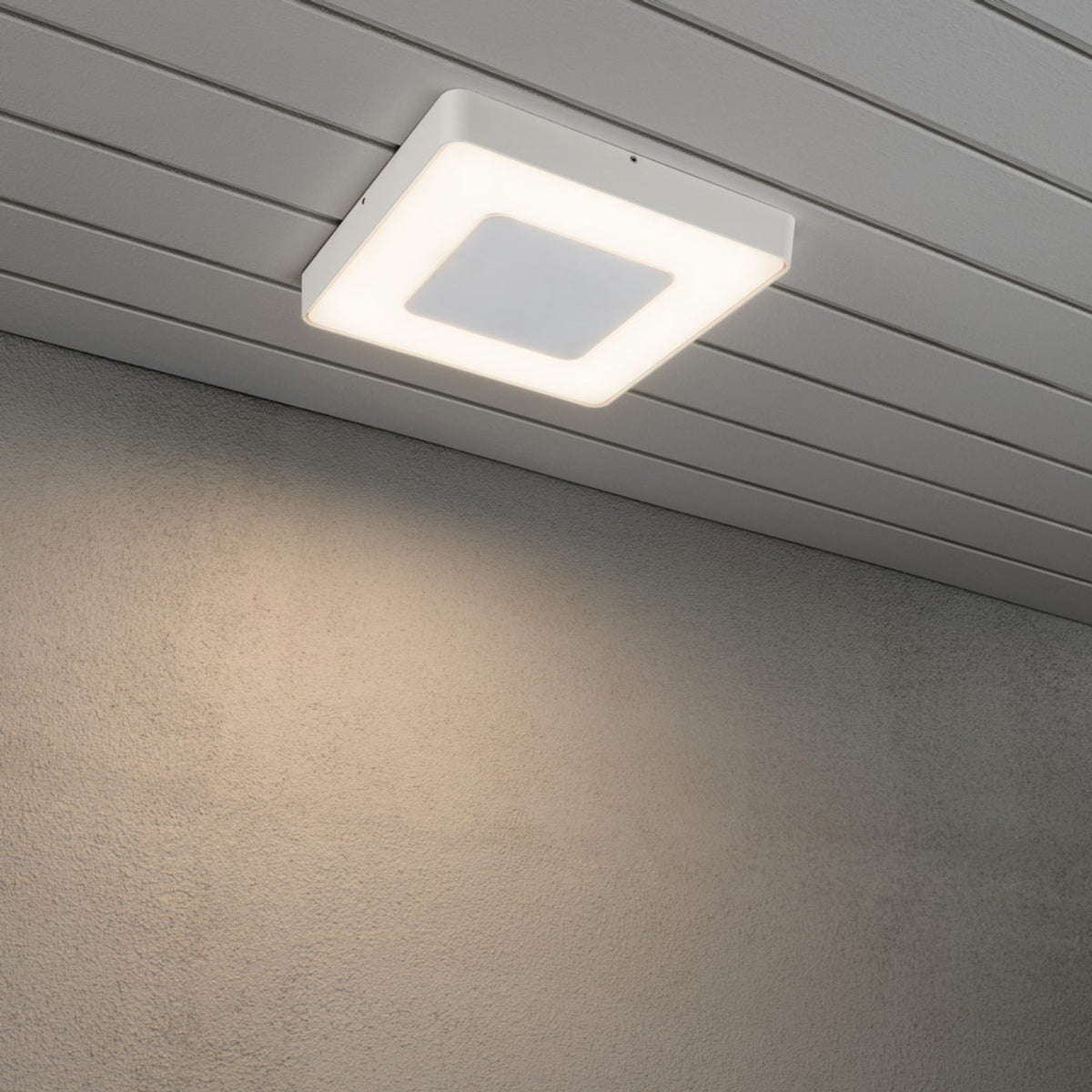 Carrara Fyrkant HP-LED 25W Vit Vägglampa Ute