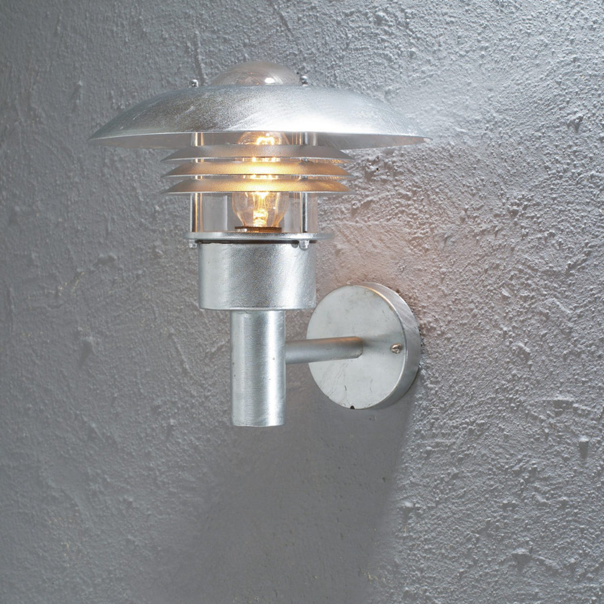 Modena E27 Galvaniserad Vägglampa Ute