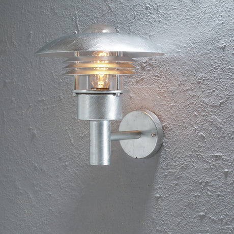 Modena E27 Galvaniserad Vägglampa Ute