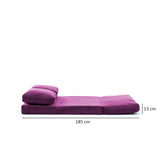 Taida (130 x 125 x 30 cm) 2-sits bäddsoffa Lila