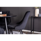 Plaza, Velvet Deluxe Rund matgrupp Svart, Svart, 4st