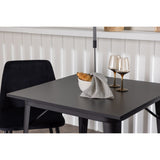 Tempe, Night Rektangulär matgrupp Svart, Svart, 80 x 80