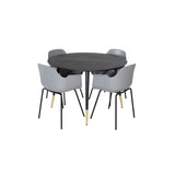 Dipp, Comfort Rund matgrupp Svart,Grå, Svart,Guld, ⌀115