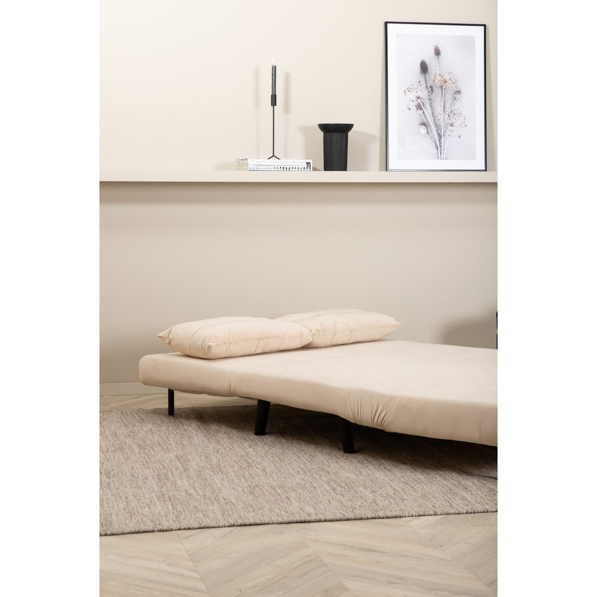 Vicky Fällsäng Beige, Polyestersammet