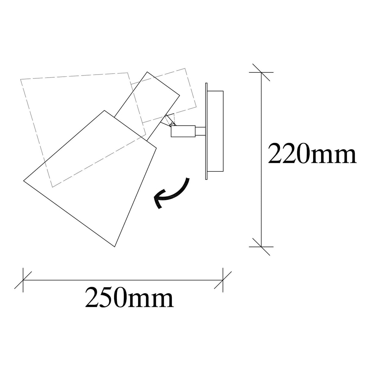 Anna Vägglampa Triangular Antik