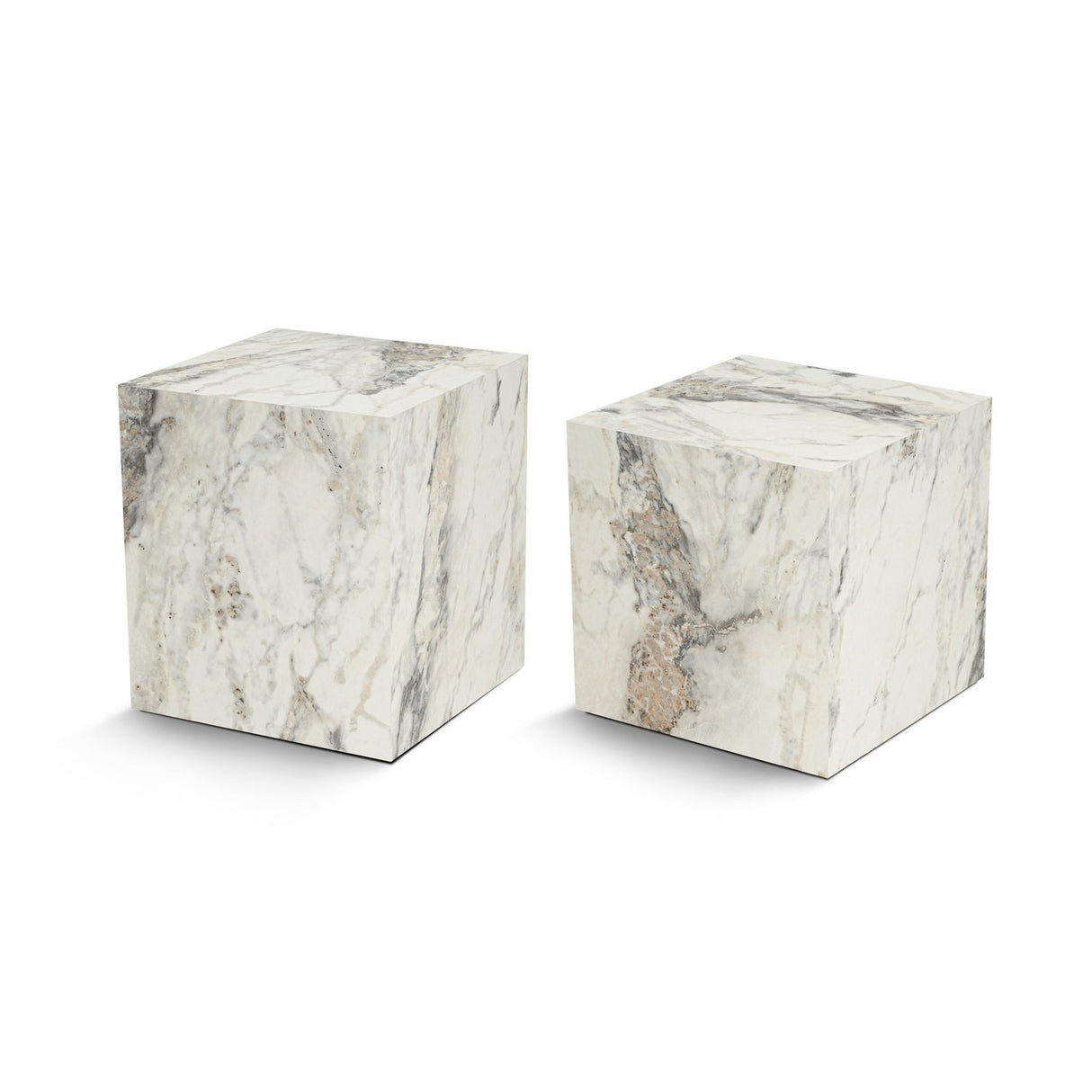 Hobart set (40 x 40 cm) Fresia-marmor Sidobordsset