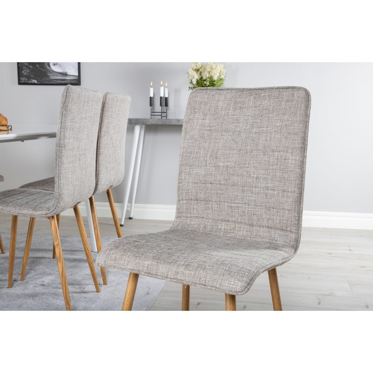Polar, Windu Rektangulär matgrupp Beige,Natur, Vit, 180 x 90