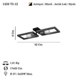 Ljuskrona serie 11 (H 9 cm) antiksvart Krona