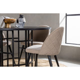 Copenhagen, Velvet Rund matgrupp Beige, Svart, Svart, ⌀115