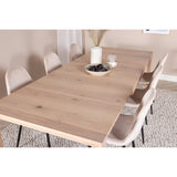Slider, Polar Rektangulär matgrupp Beige,Svart, Vitlaserad, 170 x 95