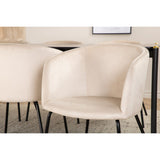 Pelle, Berit Rektangulär matgrupp Beige, Svart, Svart, 190 x 90