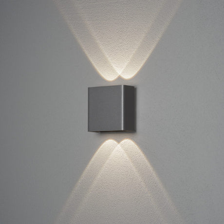 Chieri HP-LED 2x2 Vägglampa Ute Mörkgrå