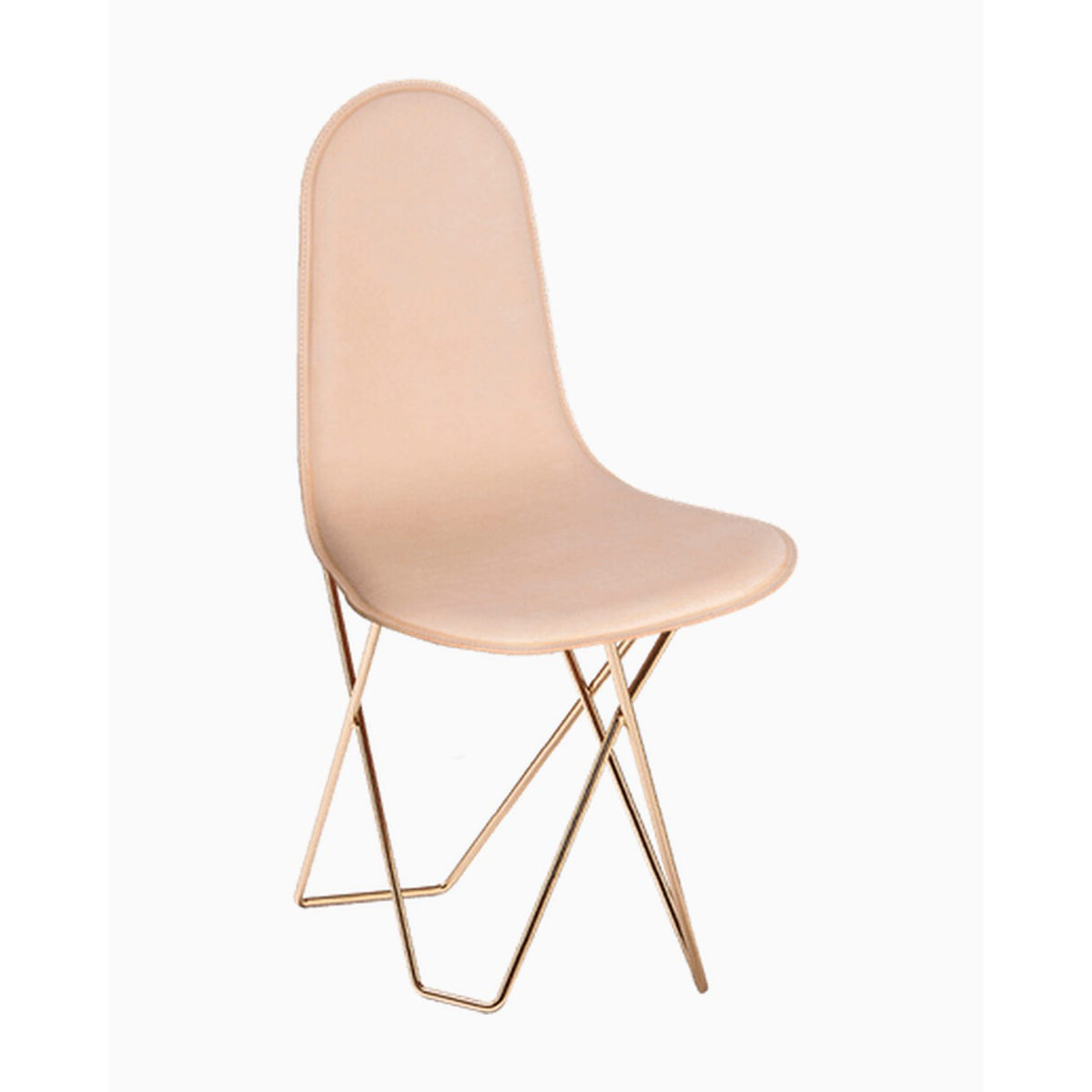 Cactus Leather Stol Crude Nature, Guld