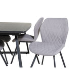 Inca, Gemma Rektangulär matgrupp Svart,Grå, Svart, 160 x 85