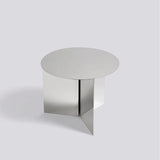 Slit runt Ø45 × H35,5 cm Sidobord Mirror High gloss – spegelpolerat rostfritt stål