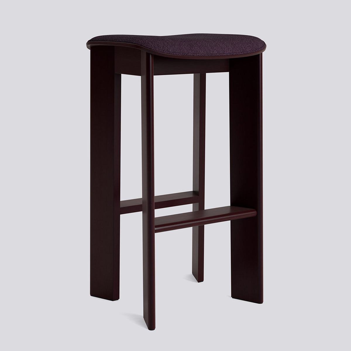 Chisel 30 75 cm Barpall Dark Bordeaux – lackerad bokfaner, Turf Burgundy