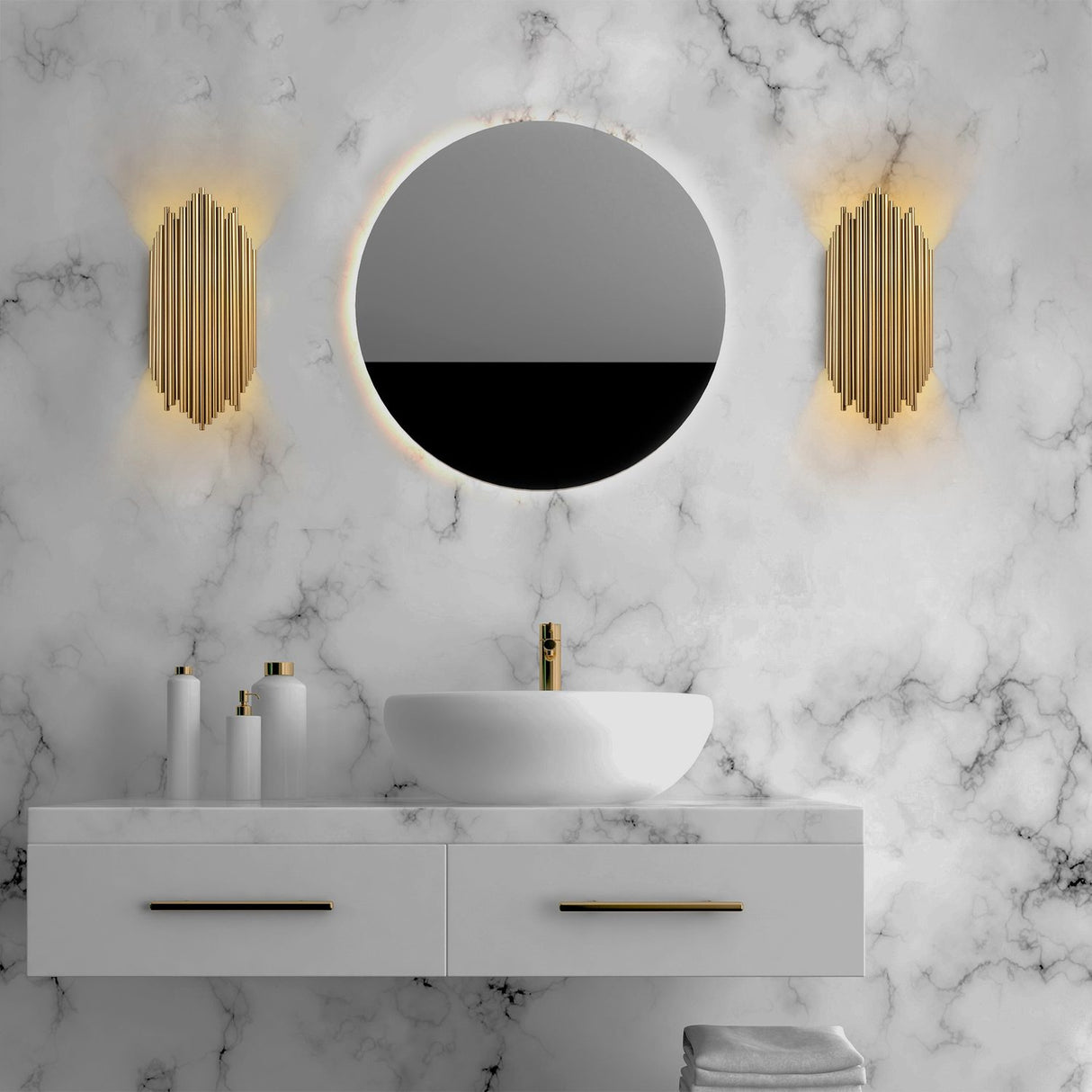 Kiara Vägglampa Guld