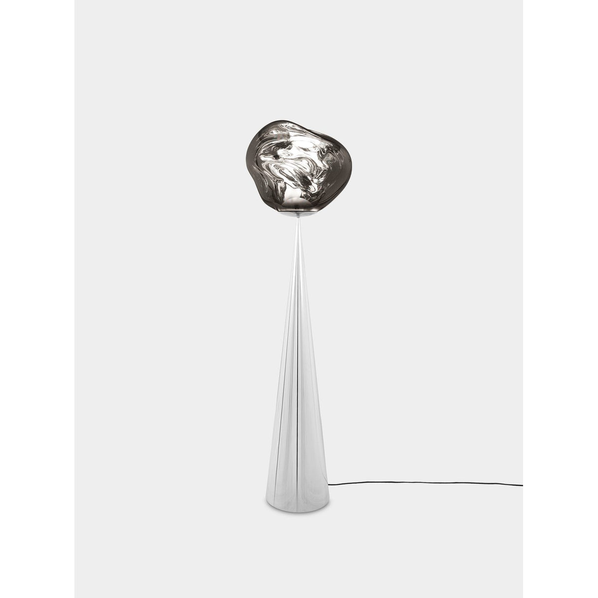 Melt Cone Fat Golvlampa Silver/Silver