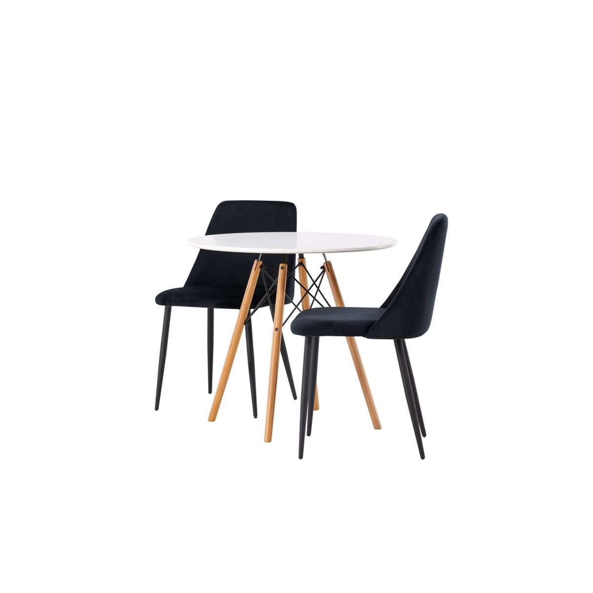 Danburi, Night Rund matgrupp Svart, Vit, ⌀60