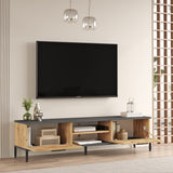 Maputo (160 x 39,1 x 35 cm) Atlantisk furu Antracit TV-enhet