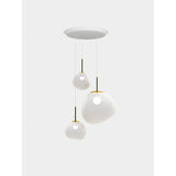 Melt Trio Round Pendelsystem Opalescent, Gold