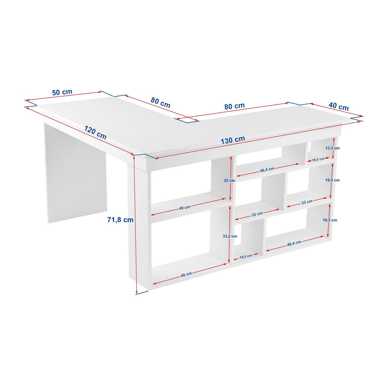Ostia Skrivbord Antracit Atlantisk tall