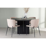 Matilda, Modesto Rund matgrupp Beige,Svart, Svart, ⌀130