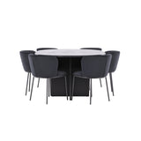 Strada, Edina Oval matgrupp Svart, Svart, 6st