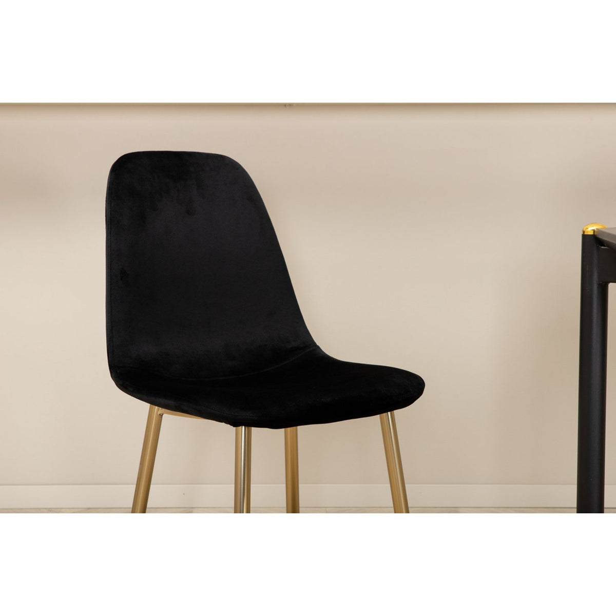 Pelle, Polar Rektangulär matgrupp Svart, guld, Svart, 190 x 90
