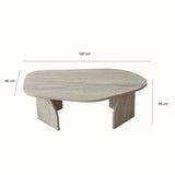 Nova (100 x 35 x 60 cm) Soffbord Travertin