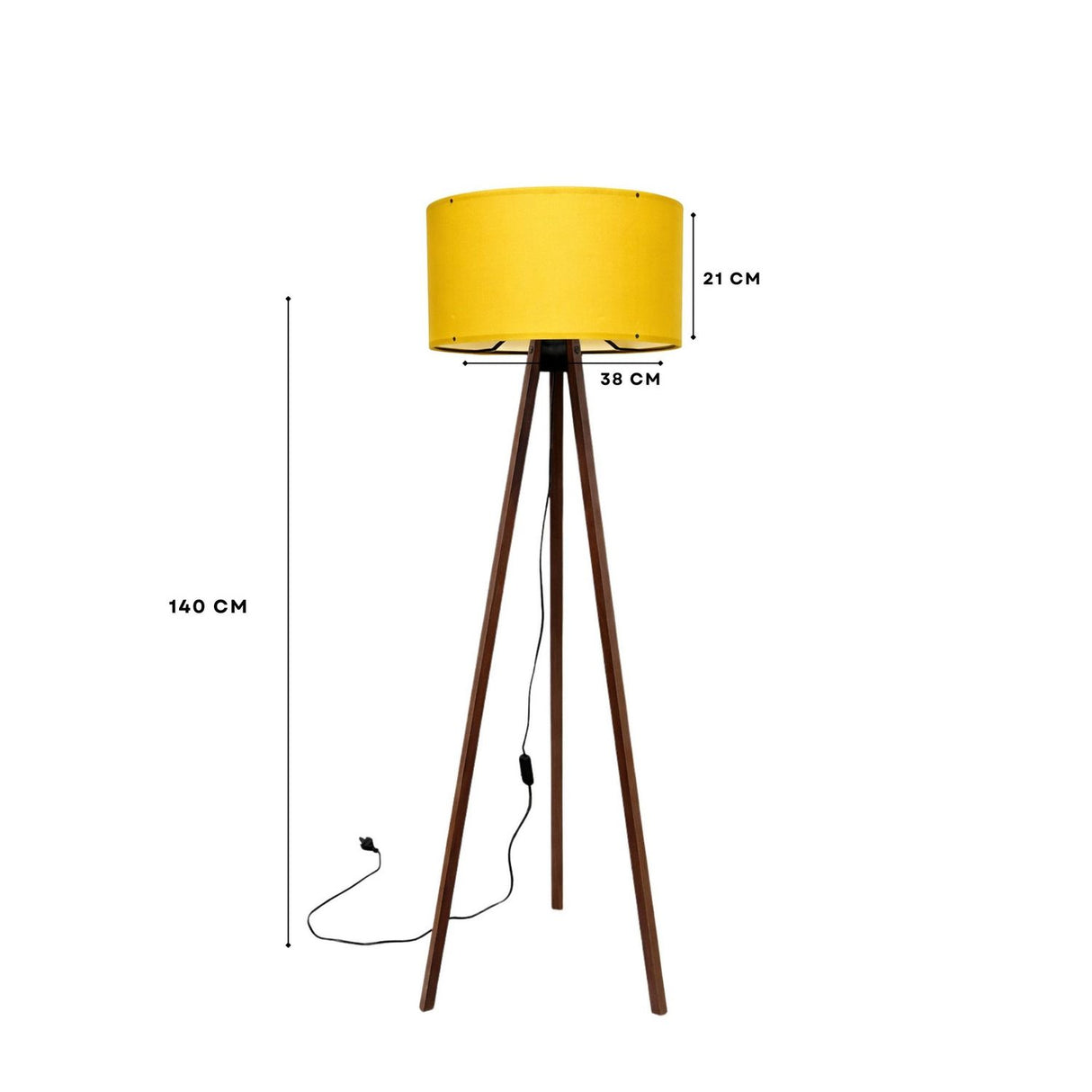 Kyoto (38 x 140 cm) Golvlampa Gulbrun