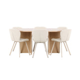 Strada, Lilja Oval matgrupp Beige, Vitpigmenterad, ⌀120