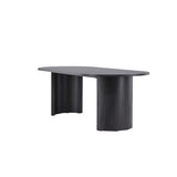 Grundsund Rektangulärt matbord Svart, 220 x 100 x 75