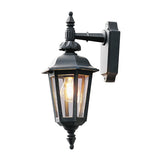Pallas E27 Liten Vägglampa Ute Ned, Mattsvart